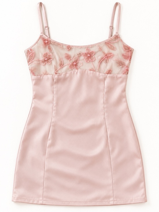 Peppermayo Dresses & Skirts - PepperMayo Zion Pink Beaded Micro Mini Dress US 6